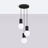 Pendant lamp HALO 3P black
