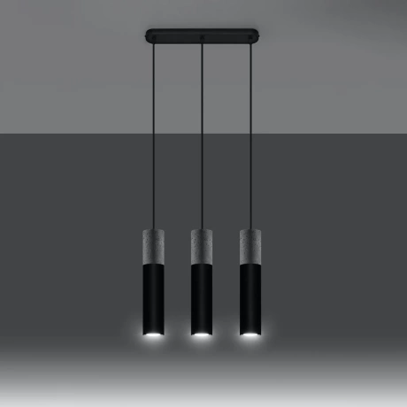 Pendant lamp BORGIO 3L black