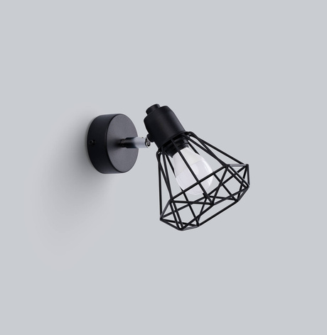 Wall lamp ARTEMIS 1 black + 1x LED Bulb E14 4000K Cool White 7.5W 680lm