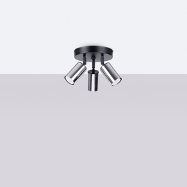 Ceiling lamp WINX 3P black/chrome