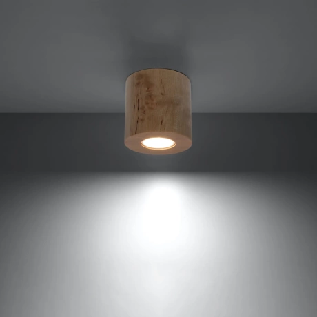 Ceiling lamp ORBIS natural wood
