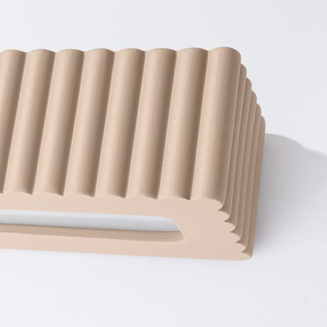 Wall lamp ceramic RIGATA taupe