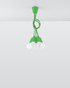 Hanging lamp DIEGO 5 green + 5x LED Bulb E27 3000K Warm 7.5W 620lm