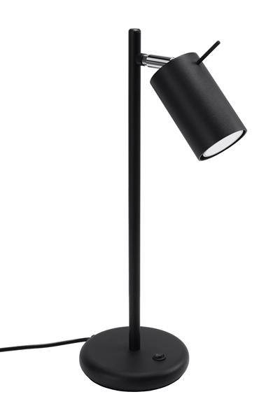 Desk lamp RING black + 1x LED Bulb GU-10 3000K Warm 7W 620lm