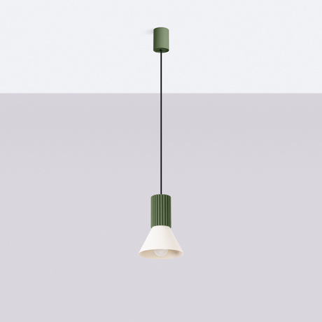 Pendant lamp ESTRIA 1 beige/olive green