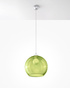 Hanging lamp BALL green + 1x LED Bulb E27 3000K Warm 7.5W 620lm