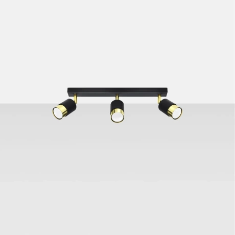 Ceiling lamp NERO 3 black/golden