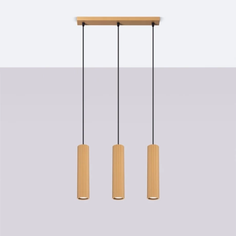 Pendant lamp KARBON 3L gold