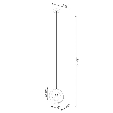 Ceiling pendant lamp TITRAN 1 white + 1x LED bulb E27 4000K Cool White 7.5W 690lm