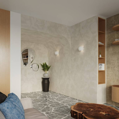 Wall ceramic lamp GLOBE white + 1x LED Bulb E27 3000K Warm 7.5W 620lm