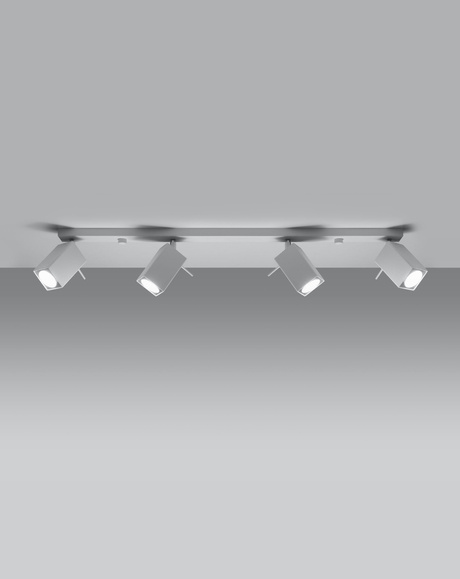 Ceiling lamp MERIDA 4L white + 4x LED Bulb GU-10 3000K Warm 7W 620lm