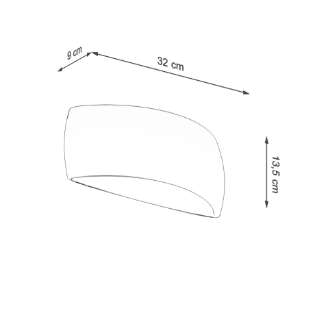 Varnished wall lamp PONTIUS white gloss