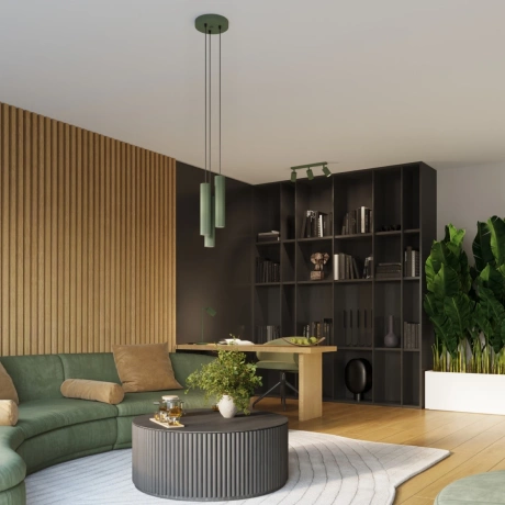 Wall lamp KARBON 10 olive green