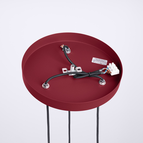 Pendant lamp HALO 3P burgundy