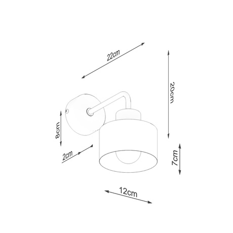 Wall lamp SAVAR 1 black + 1x LED Bulb E27 4000K Cool White 7.5W 690lm