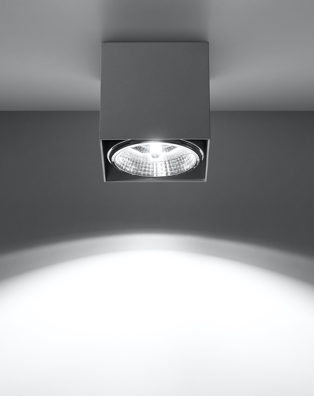 Ceiling lamp BLAKE gray + 1x LED Bulb GU10 AR111 4000K COOL 10W 850lm