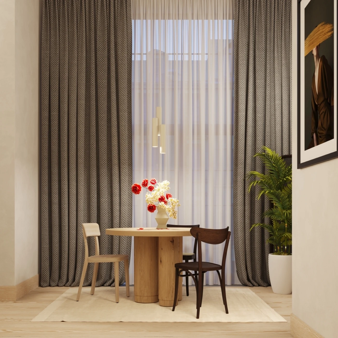 Pendant lamp LAGOS 1 beige