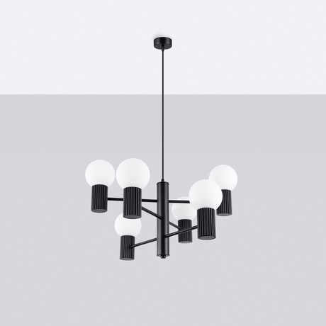 Chandelier HALO 6 black