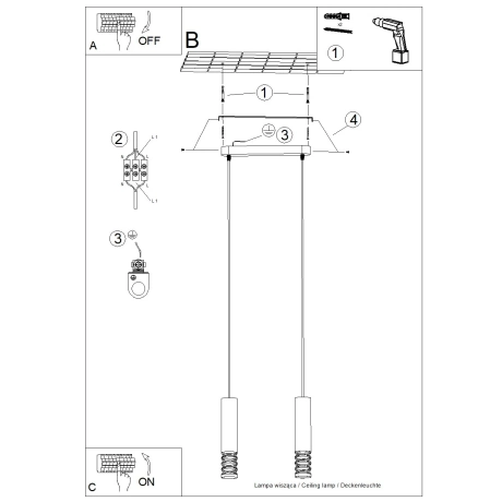 Pendant lamp LAMI 2 white
