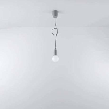 Pendant lamp DIEGO 1 grey