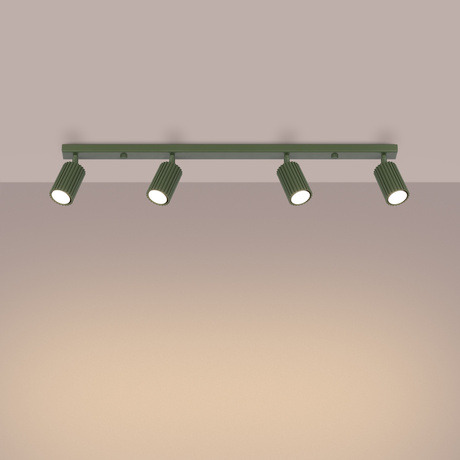 Ceiling lamp KARBON 4L olive green