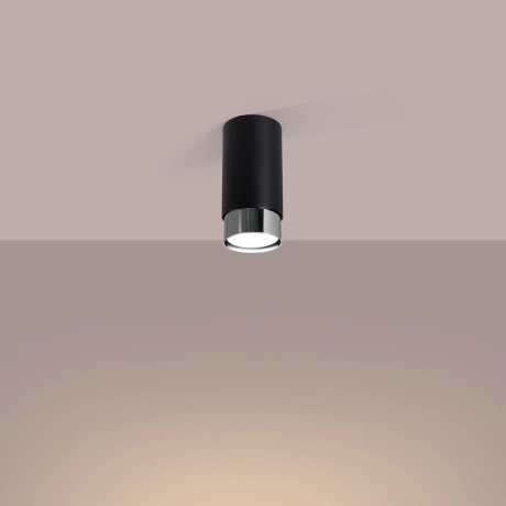 Ceiling lamp NERO 12,5 black/chrom
