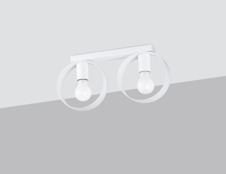 Ceiling lamp TITRAN 2 in white + 2x LED Bulb E27 4000K Cool White 7.5W 690lm