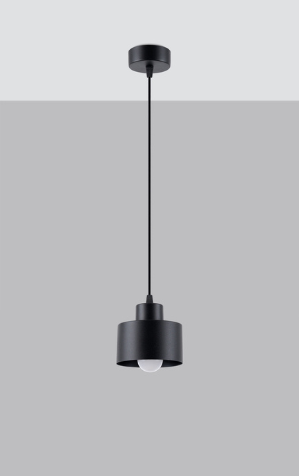 Pendant lamp SAVAR 1 black + 1x LED Bulb E27 4000K Cool White 7.5W 690lm