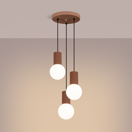 Pendant lamp HALO 3P mocha