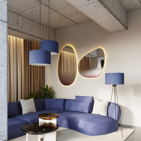 Floor lamp NEVIA navy