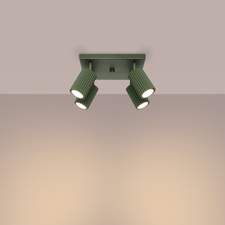 Ceiling lamp KARBON 4 olive green