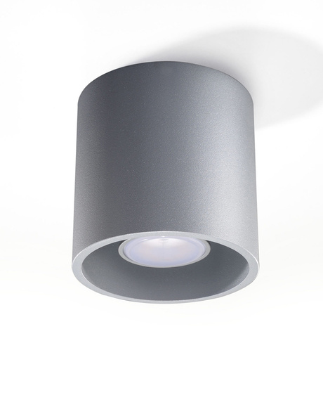 Ceiling lamp ORBIS 1 grey + 1x LED Bulb GU-10 3000K Warm White 7W 620lm