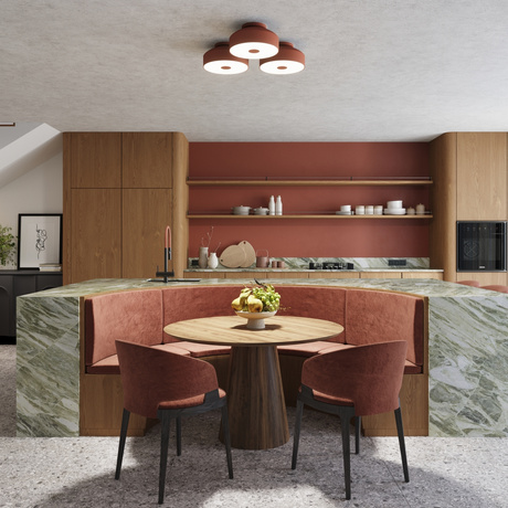 Ceiling lamp OMIQ red ochre