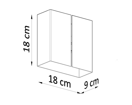 Wall lamp LINEA white + 2x LED Bulb G9 4000K Cool White 4.5W 530lm