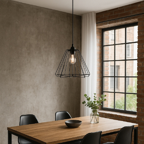 Pendant lamp TRAPO black