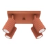 Ceiling lamp KARBON 4 red ochre