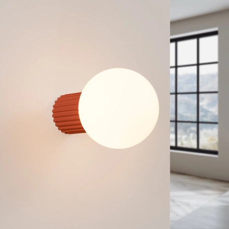 Wall lamp HALO red ochra IP44