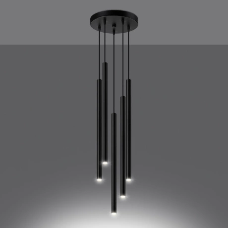 Pendant lamp PASTELO 5P black