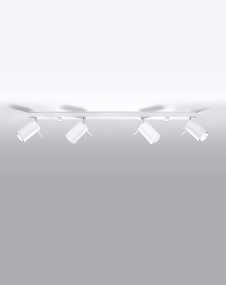 Ceiling lamp RING 4L white + 4x LED Bulb GU-10 3000K Warm 7W 620lm