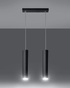 Ceiling Pendant Light LAGOS 2 black + 2x LED Bulb GU-10 4000K Cool White 7W 630lm