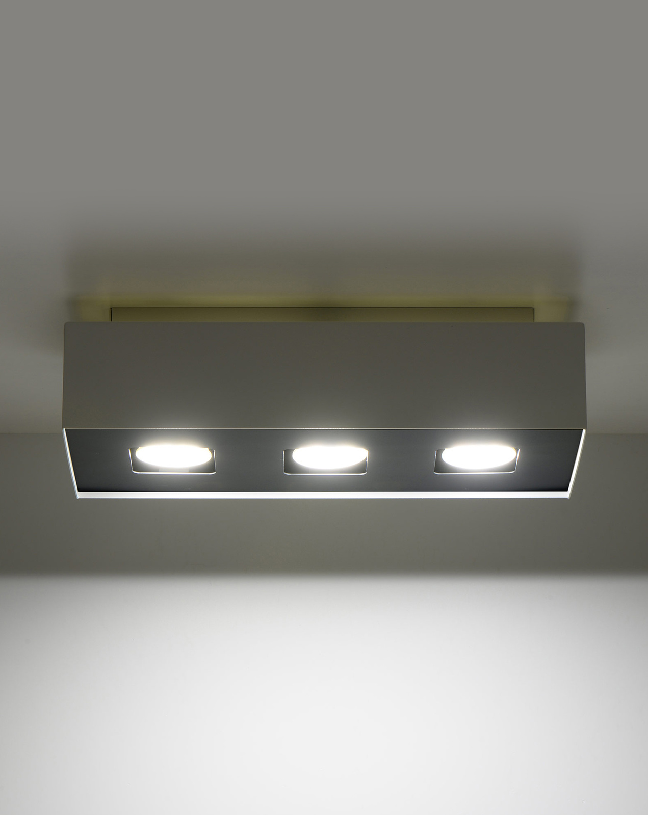 Ceiling lamp MONO 3 white + 3x LED Bulb GU-10 3000K Warm 7W 620lm
