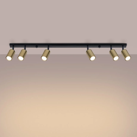 Ceiling lamp WINX 6L black/gold