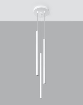 Ceiling pendant PASTELO 3P white + 3x LED Bulb G9 4000K Cool White 4.5W 530lm