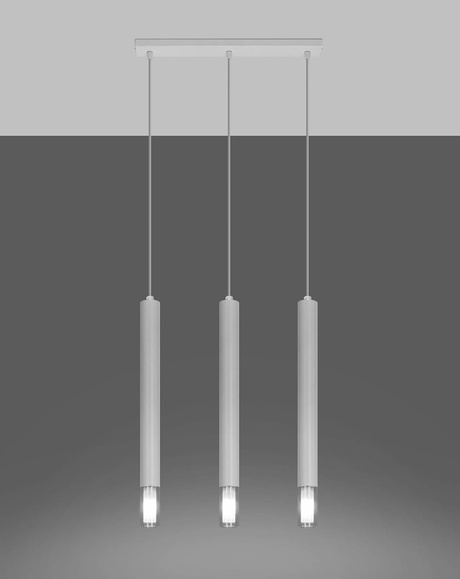 Pendant lamp VISIER 3 white + 3x LED Bulb G9 3000K Warm 4.5W 510lm