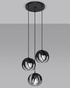 Pendant lamp TULOS 3P black + 3x LED Bulb E27 4000K Cool White 7.5W 650lm