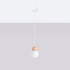 Ceiling pendant PEKKA 1 white/natural wood + 1x LED Bulb G9 3000K Warm 4.5W 450lm