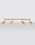 Ceiling lamp BERG 4 natural wood + 4x LED Bulb GU-10 3000K Warm 7W 620lm