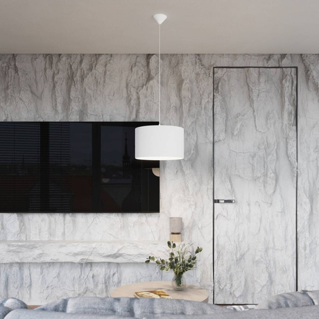 Ceiling pendant lamp NOVA 30 white + 1x LED Bulb E27 3000K Warm 7.5W 620lm