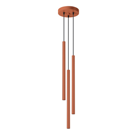 Pendant lamp PASTELO 3P red ochre