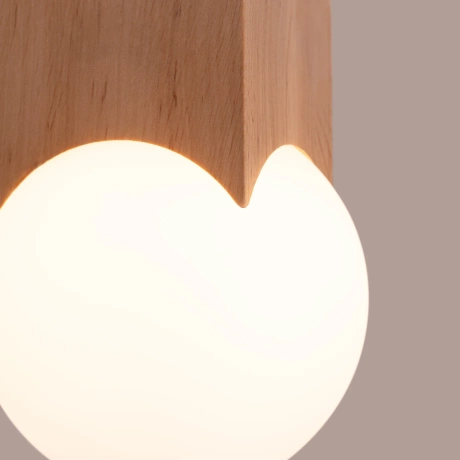 Ceiling lamp SOLIS natural wood